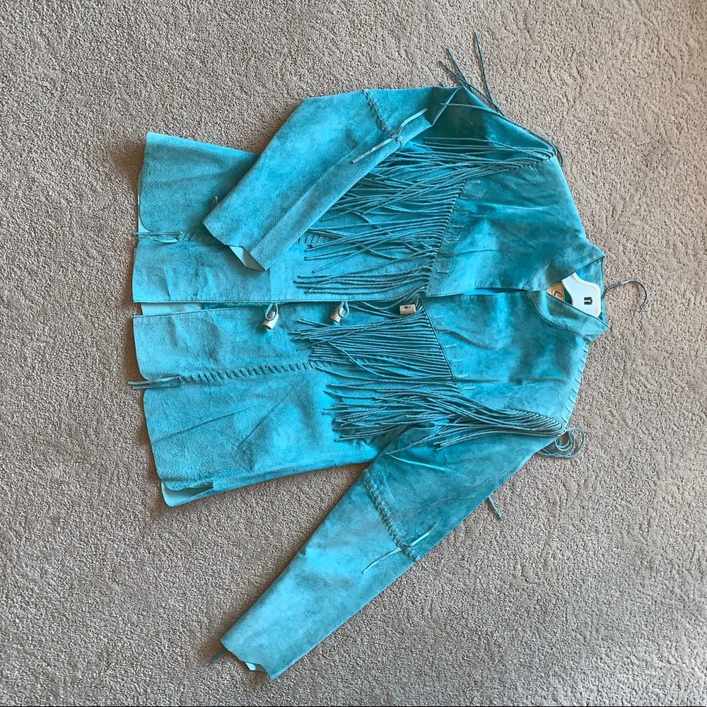 Teal Leather Jacket